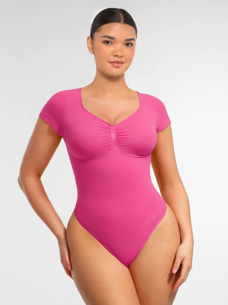Body modelujące z rękawkiem i stringami